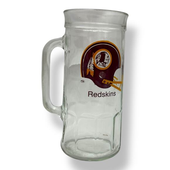 Vintage Washington Redskins Football Helmet Beer Mug 7" NFL Glass - Picture 1 of 4
